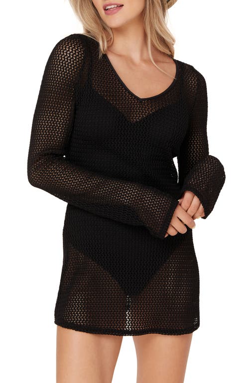 The Marieta Cover-Up Minidress in Black