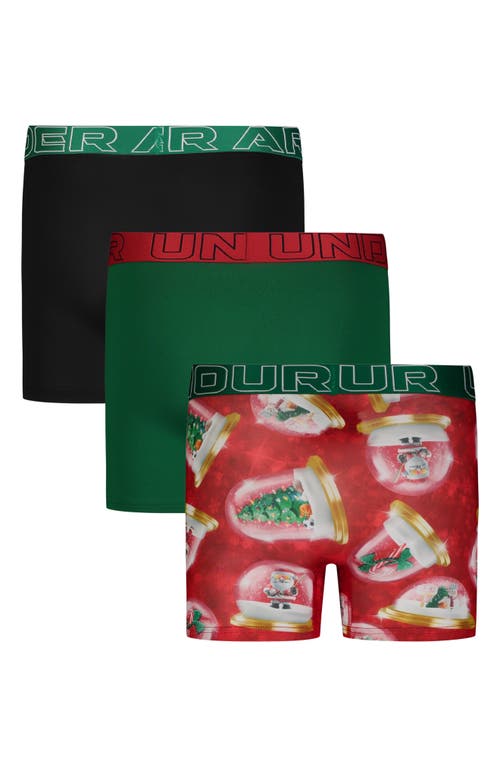 Shop Under Armour Kids' Assorted 3-pack Performance Tech Boxer Briefs In Vine Green