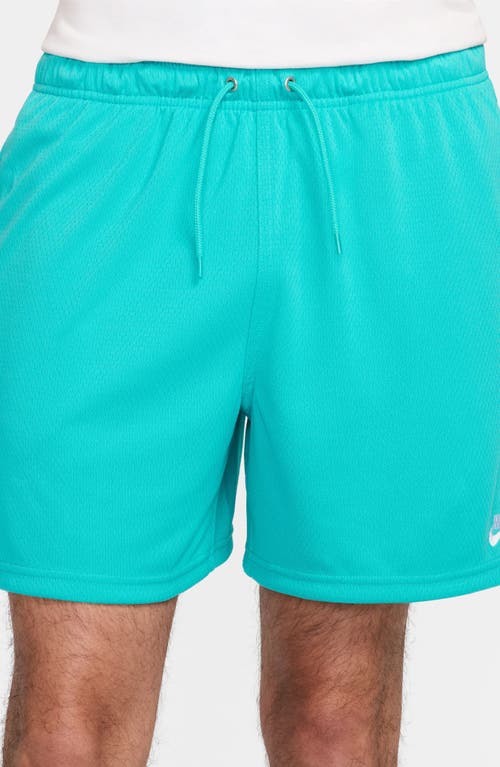 Shop Nike Club Flow Mesh Athletic Shorts In Dusty Cactus/white