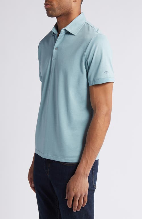 Shop Robert Barakett Texture Polo In Teal