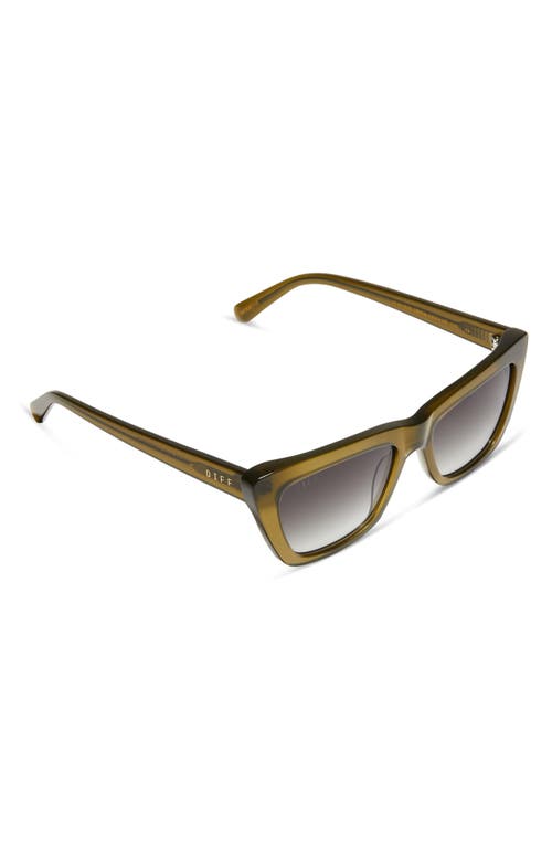 Diff Natasha 54mm Gradient Cat Eye Sunglasses In Olive/grey Gradient