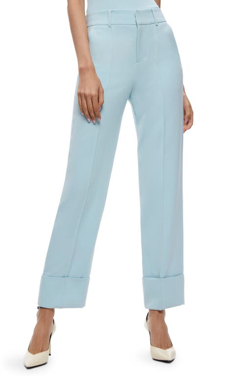 Alice + Olivia Ming High Cuff Ankle Pants in Julep