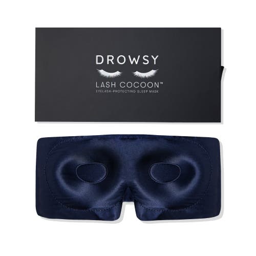 Drowsy Sleep Co . Eyelash Protecting Sleep Mask In Midnight Blue
