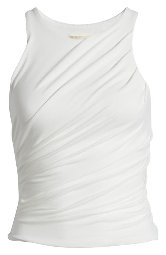 Shop Open Edit Side Ruched Tank In Ivory Cloud