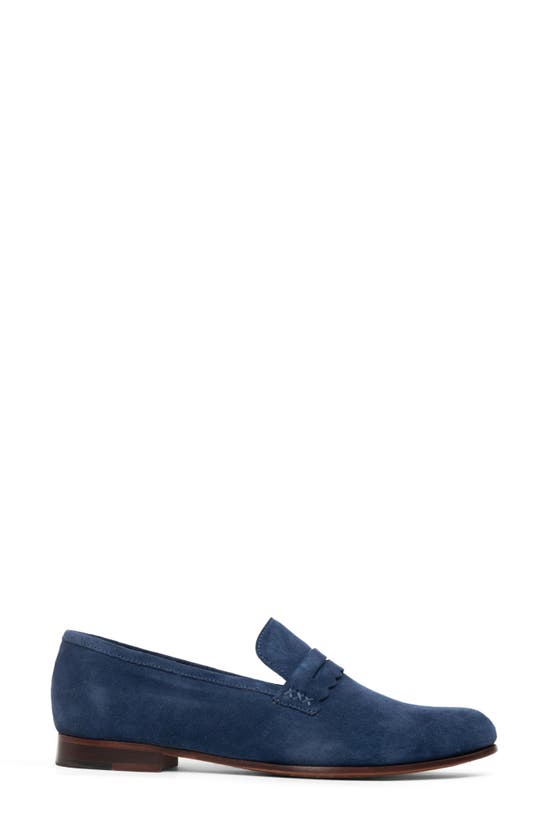 Patricia Green Blair Penny Loafer In Navy Suede