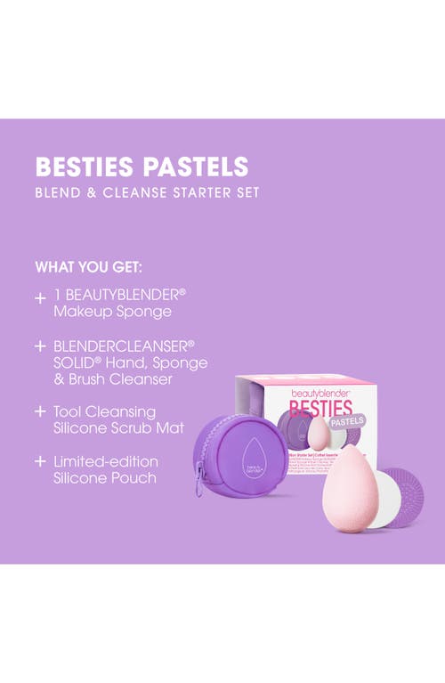 Beautyblender Besties Pastels Blend & Cleanse Starter Set $29 Value In Soft Pink Blender