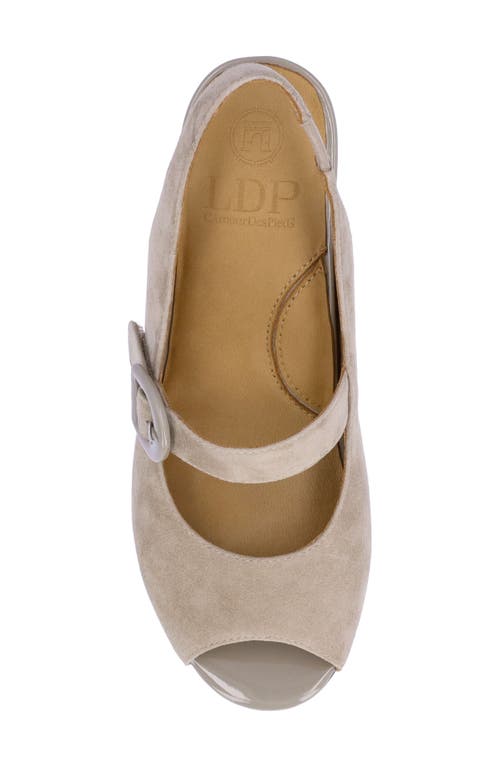 L'amour Des Pieds Merryn Slingback Mary Jane Sandal In Taupe
