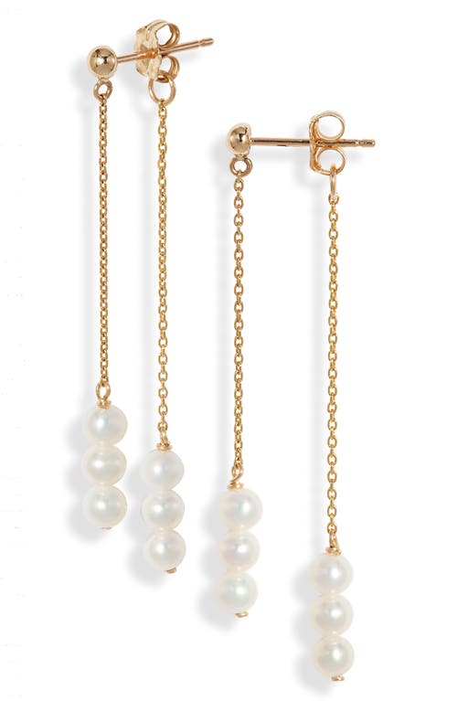 Poppy Finch Cultured Pearl Ear Jackets in Gold at Nordstrom