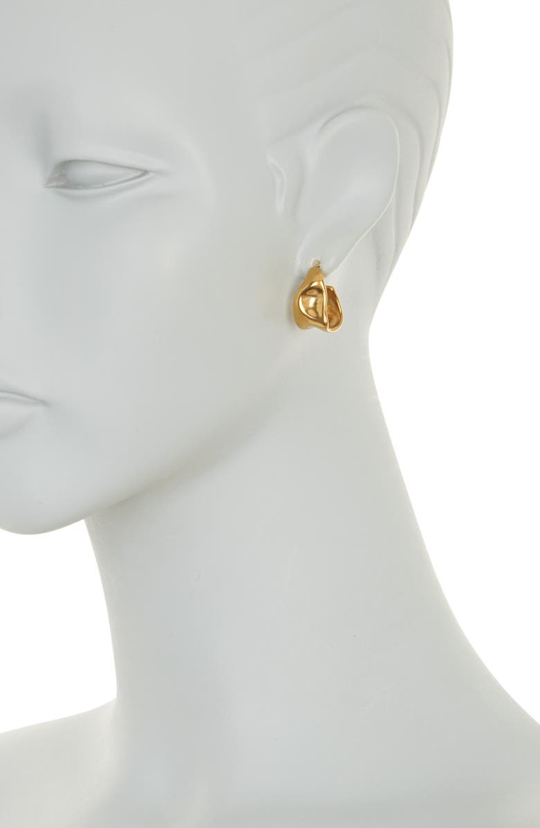 NORDSTROM RACK Waterproof Sculpted Huggie Hoop Earrings Nordstromrack