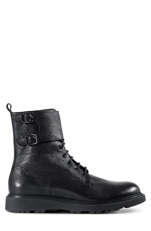 Paul Stuart Barton Boot In Black Tumbled Calf
