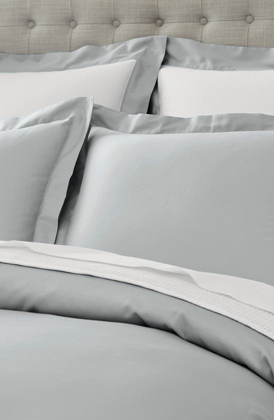 Boll & Branch Percale Hemmed Duvet Cover & Shams Set In Gray