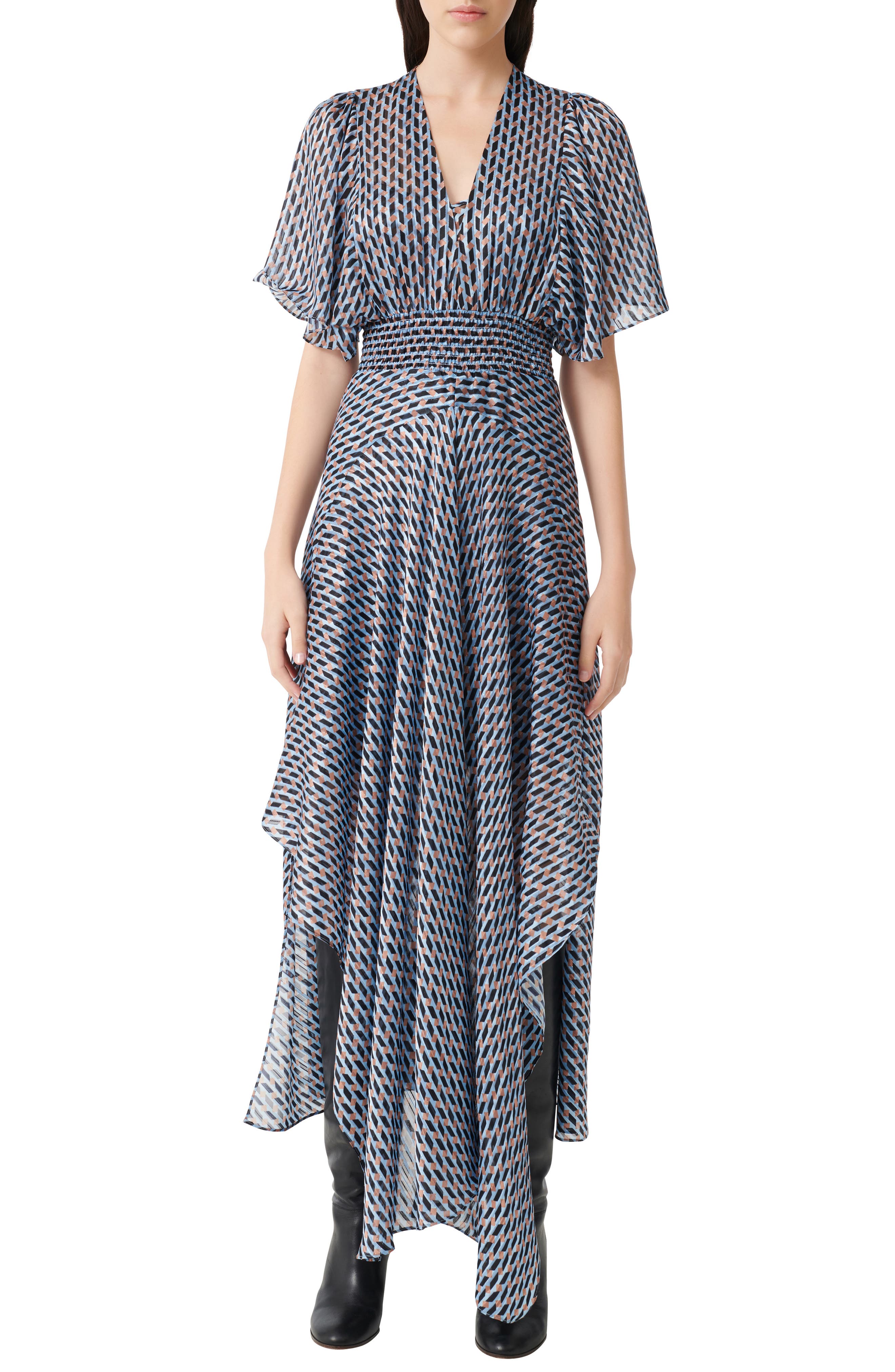 maje scarf dress with studs