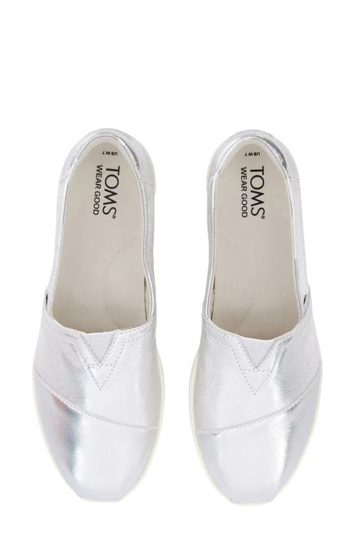 Shop Toms Alpargata Plus Slip-on In Silver