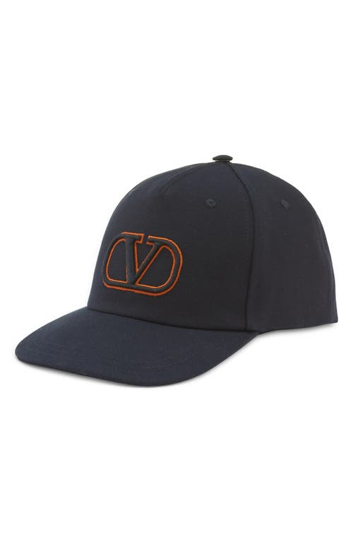 Shop Valentino Garavani Vlogo Baseball Cap In Nero