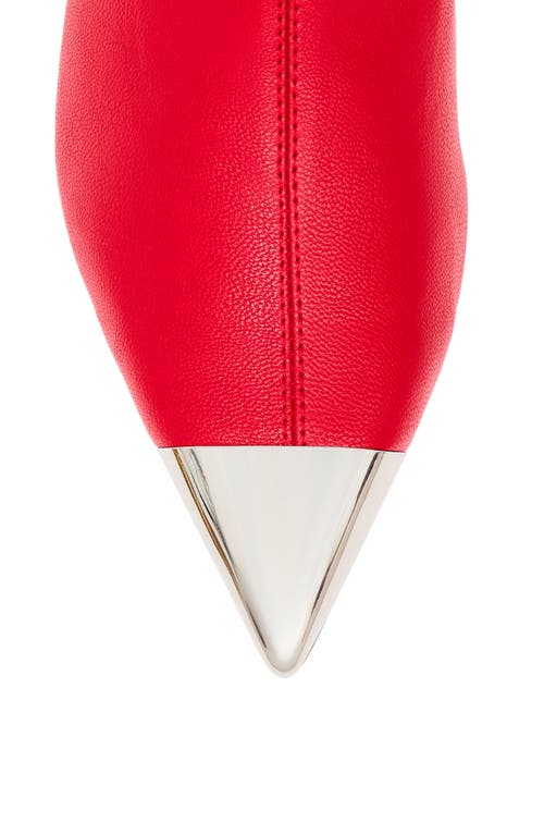 Katy Perry The Micro Heel Stretch Bootie In Bright Red