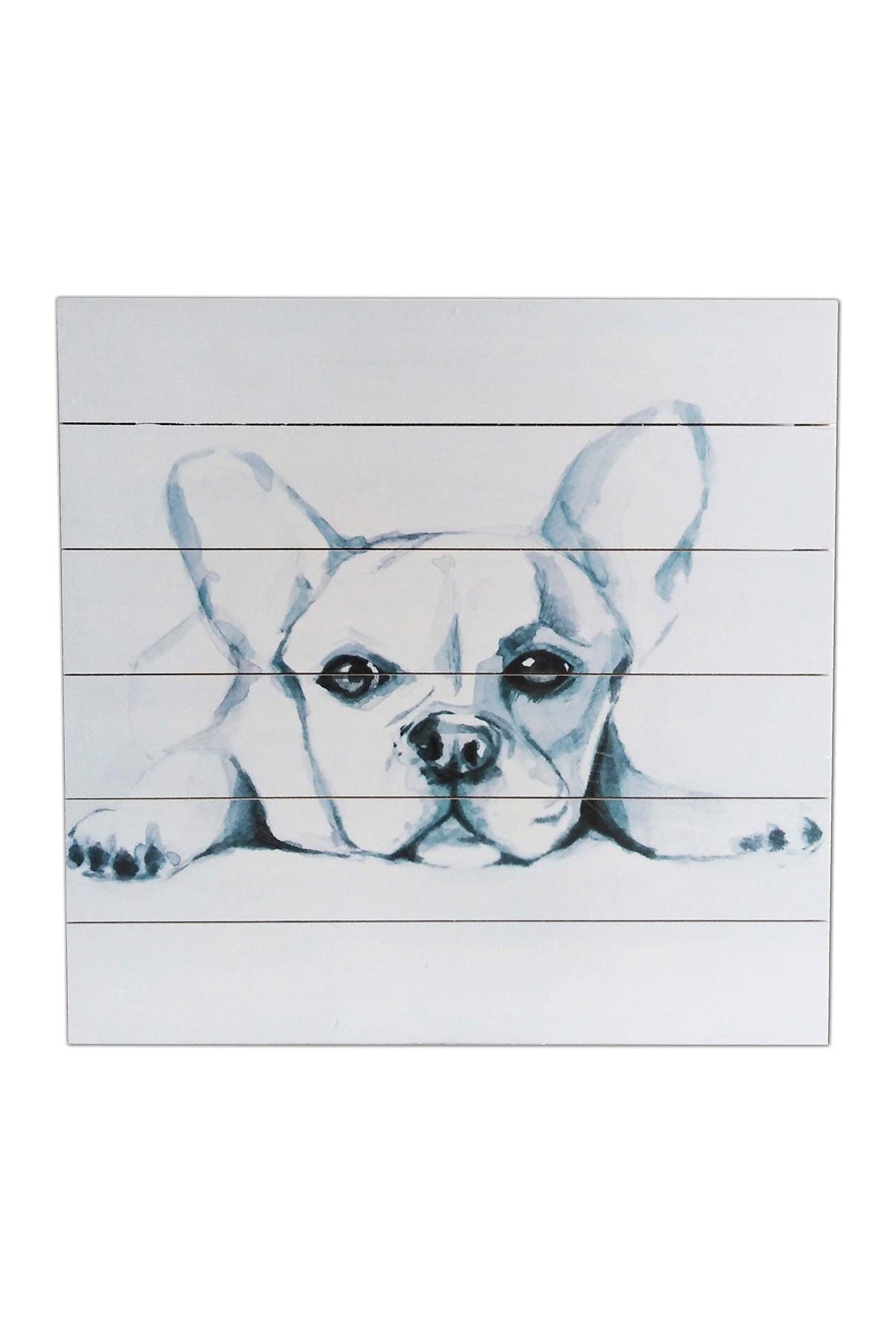 Gallery 57 Pup Sketch Print On Wood Wall Art In Blue