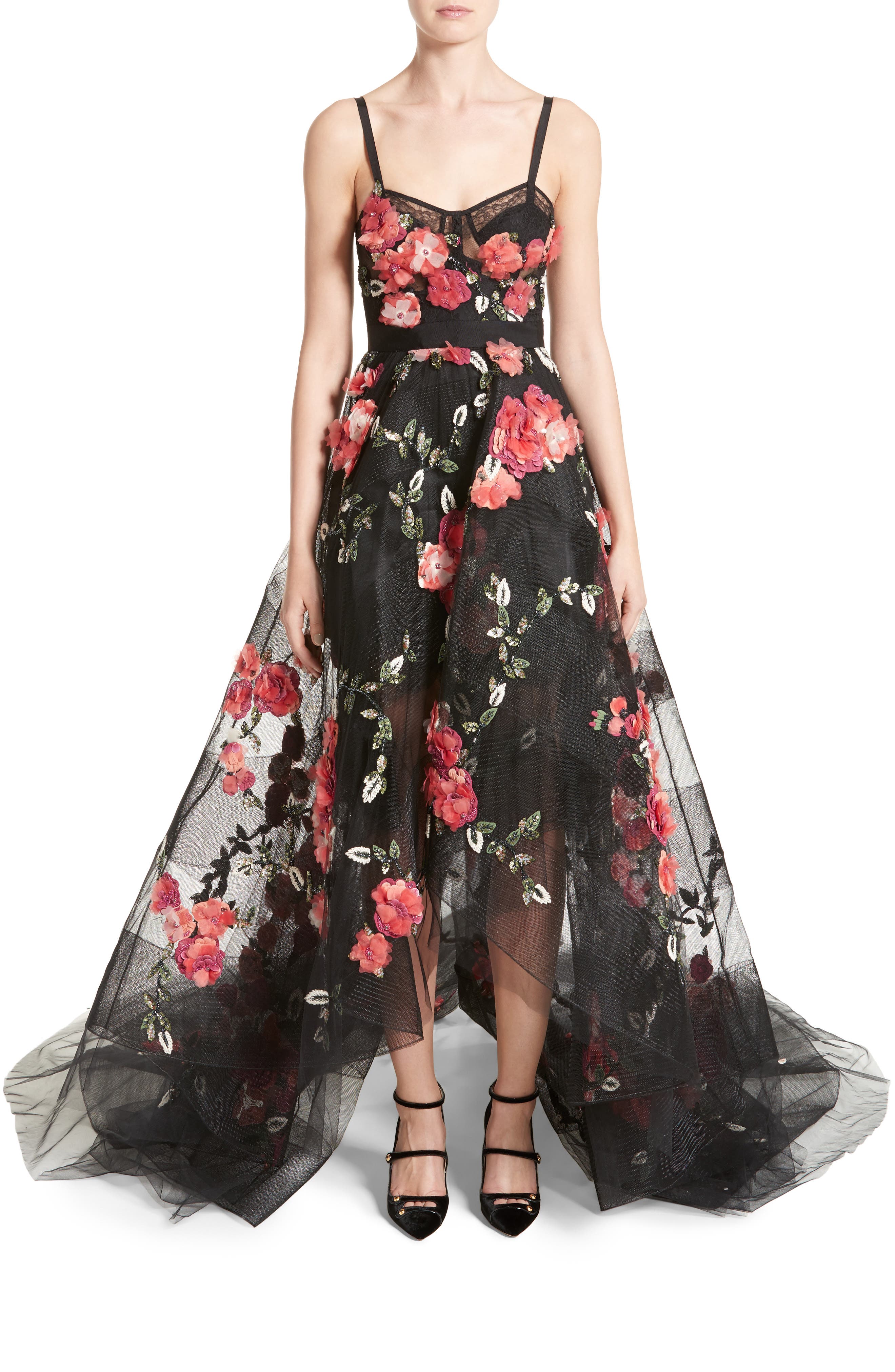 marchesa embellished tulle gown