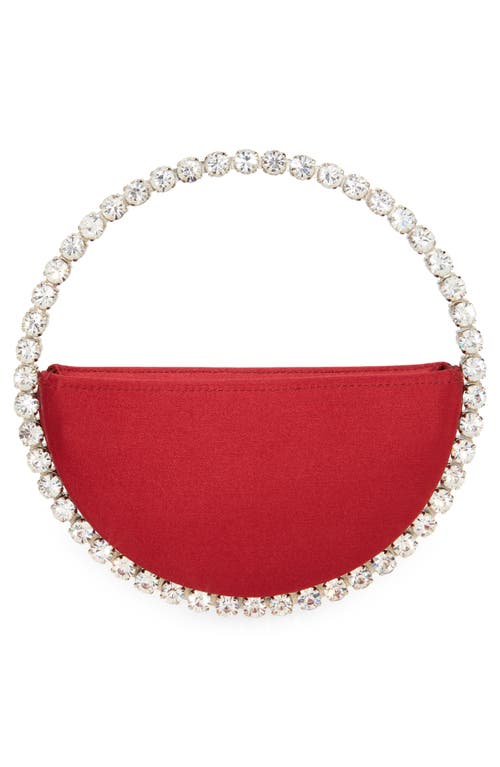 L'alingi Eternity Embellished Satin Clutch In Brick