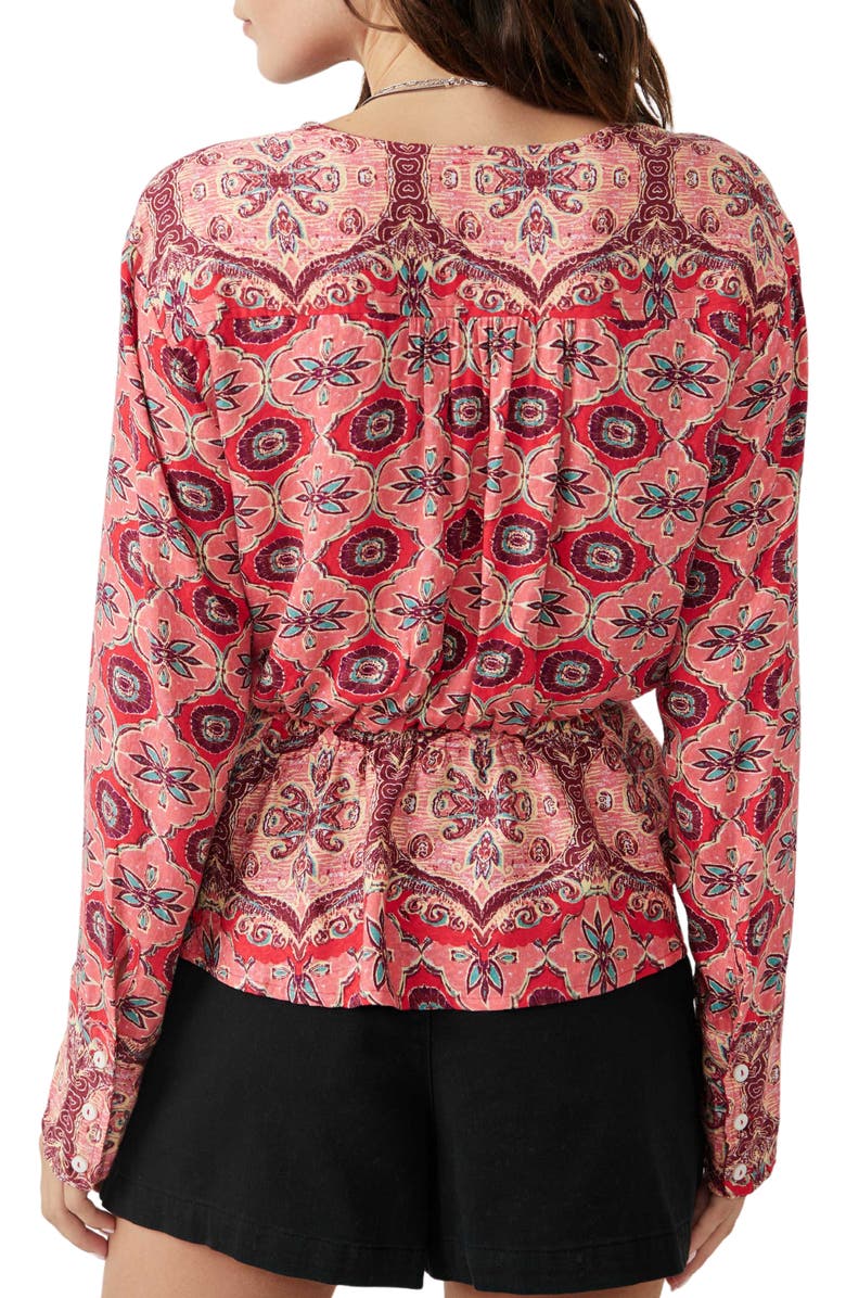 Free People Falling For You Floral Print Peplum Top | Nordstrom