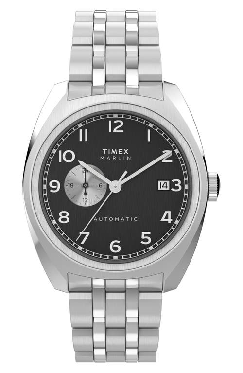 Timex ® Marlin Mod Retro Automatic Bracelet Watch, 39mm In Stainless Steel