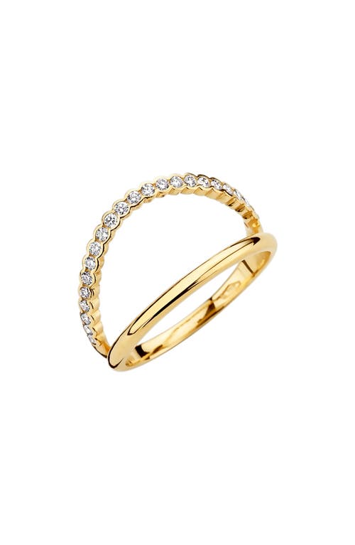 Ally Lab Created Diamond Split Ring in Yellow Gold