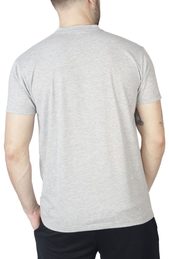 Shop Tailorbyrd Short Sleeve Henley T-shirt In Grey Heather