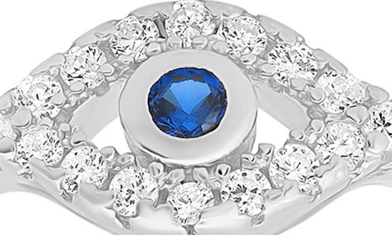 Queen Jewels Evil Eye Eternity Band Ring In Silver