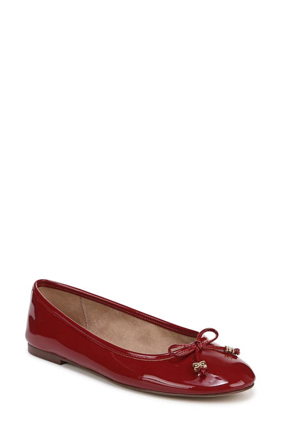 Shop Sam Edelman Flora Ballet Flat In Red Mahogany