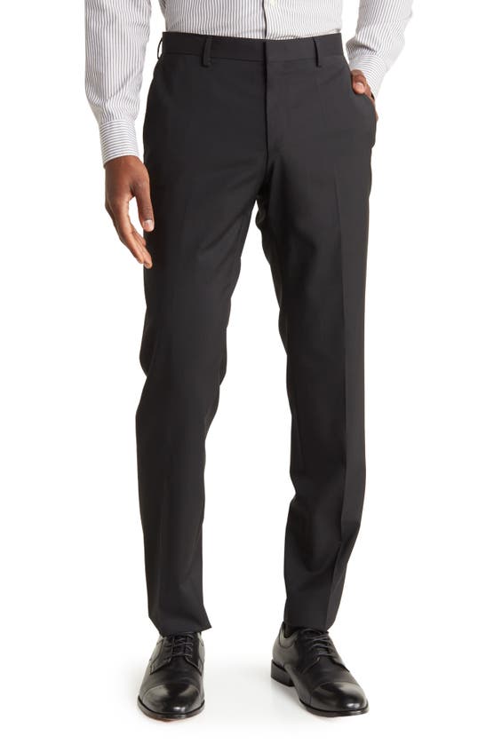 Hugo Boss Genesis Wool Trousers In Black