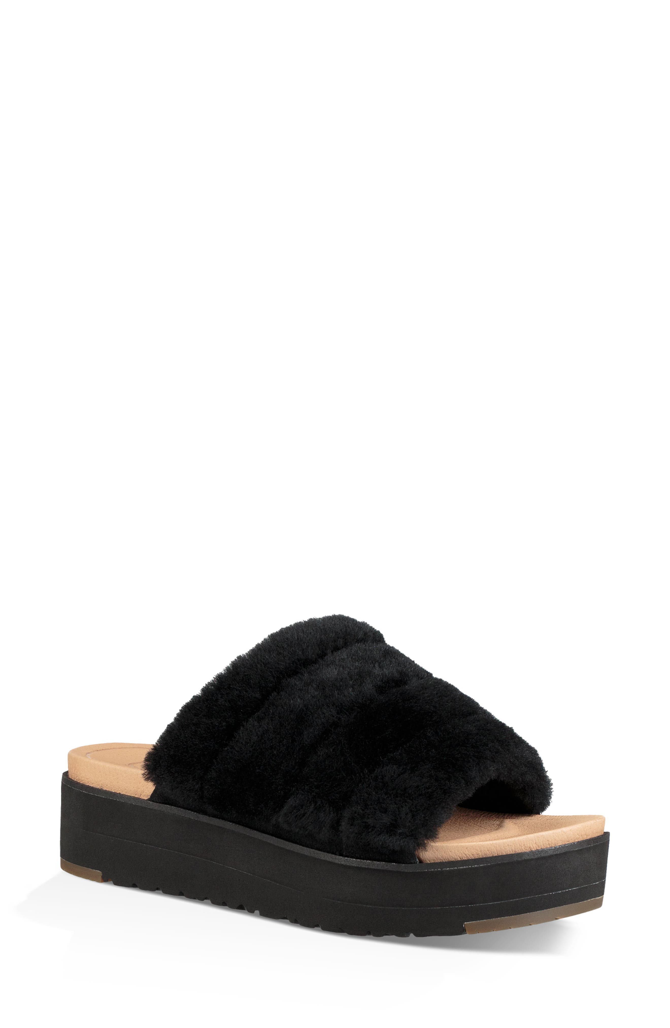 ugg shearling slide sandals