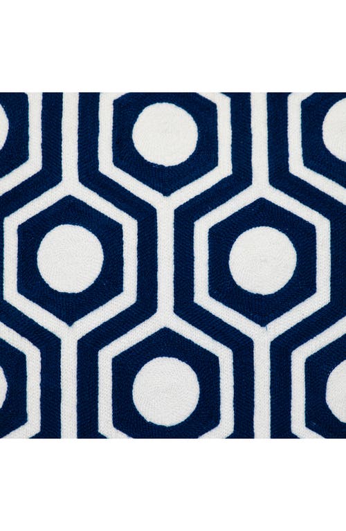 Parkland Collection Ursae Embroidered Throw Pillow In Blue