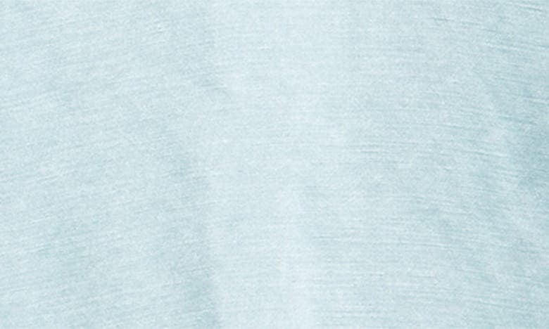 Shop Eileen Fisher Stand Collar Organic Linen & Silk Jacket In Seafoam