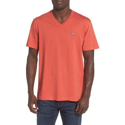 Psycho Bunny Heathered V-Neck T-Shirt, Pink