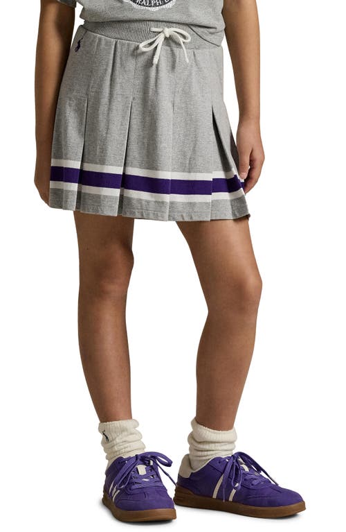 Shop Polo Ralph Lauren Kids' Pleated Tennis Skirt In Andover Heather/purple