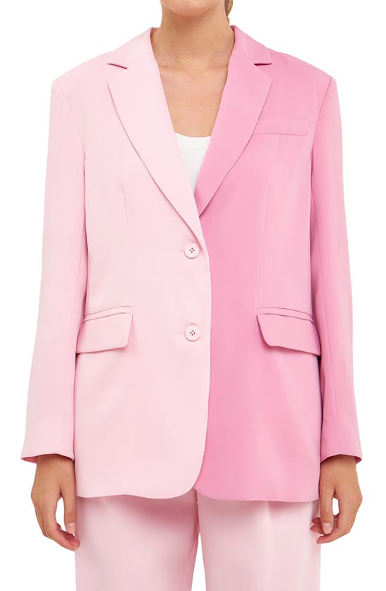 Endless Rose Two-tone Blazer In Pink Multi