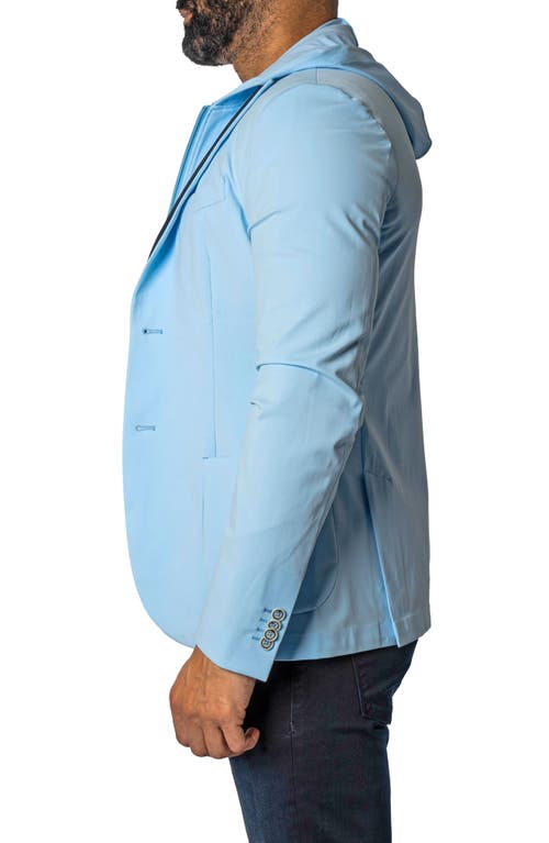 Shop Maceoo Nigelle Stretch Jacket & Removable Hooded Bib In Blue