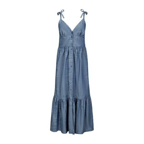 HOPE & HENRY ORGANIC CHAMBRAY MAXI DRESS 