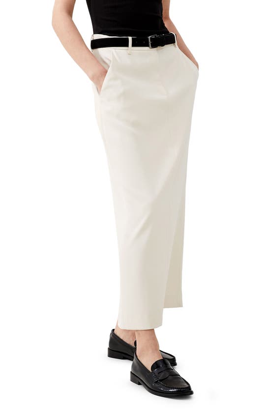 Shop French Connection Harrie Suiting Maxi Skirt In Classic Cream