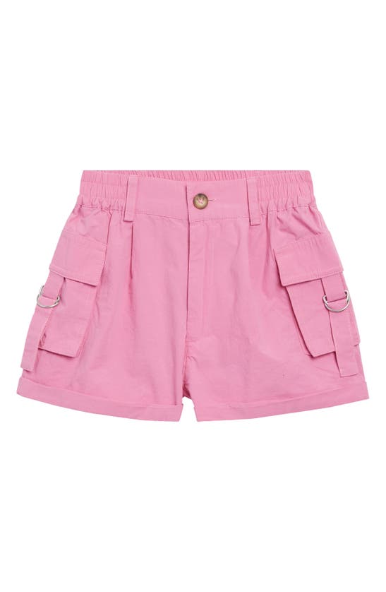 Walking On Sunshine Kids' Cargo Shorts In Pink