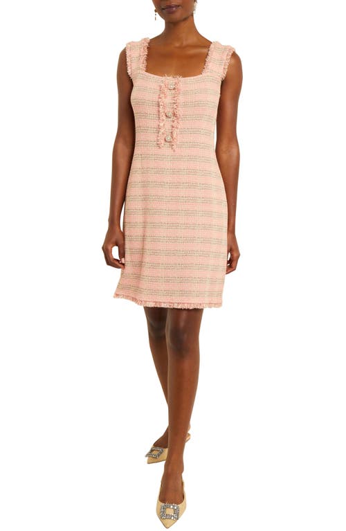 Misook Fringed Sleeveless A-Line Dress Pink at Nordstrom,