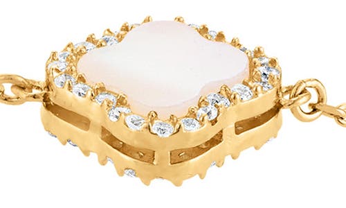Fzn Mother-of-pearl Clover Link Bracelet In Yellow