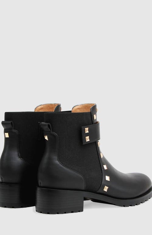 Belle & Bloom City Lights Leather Ankle Boot In Black
