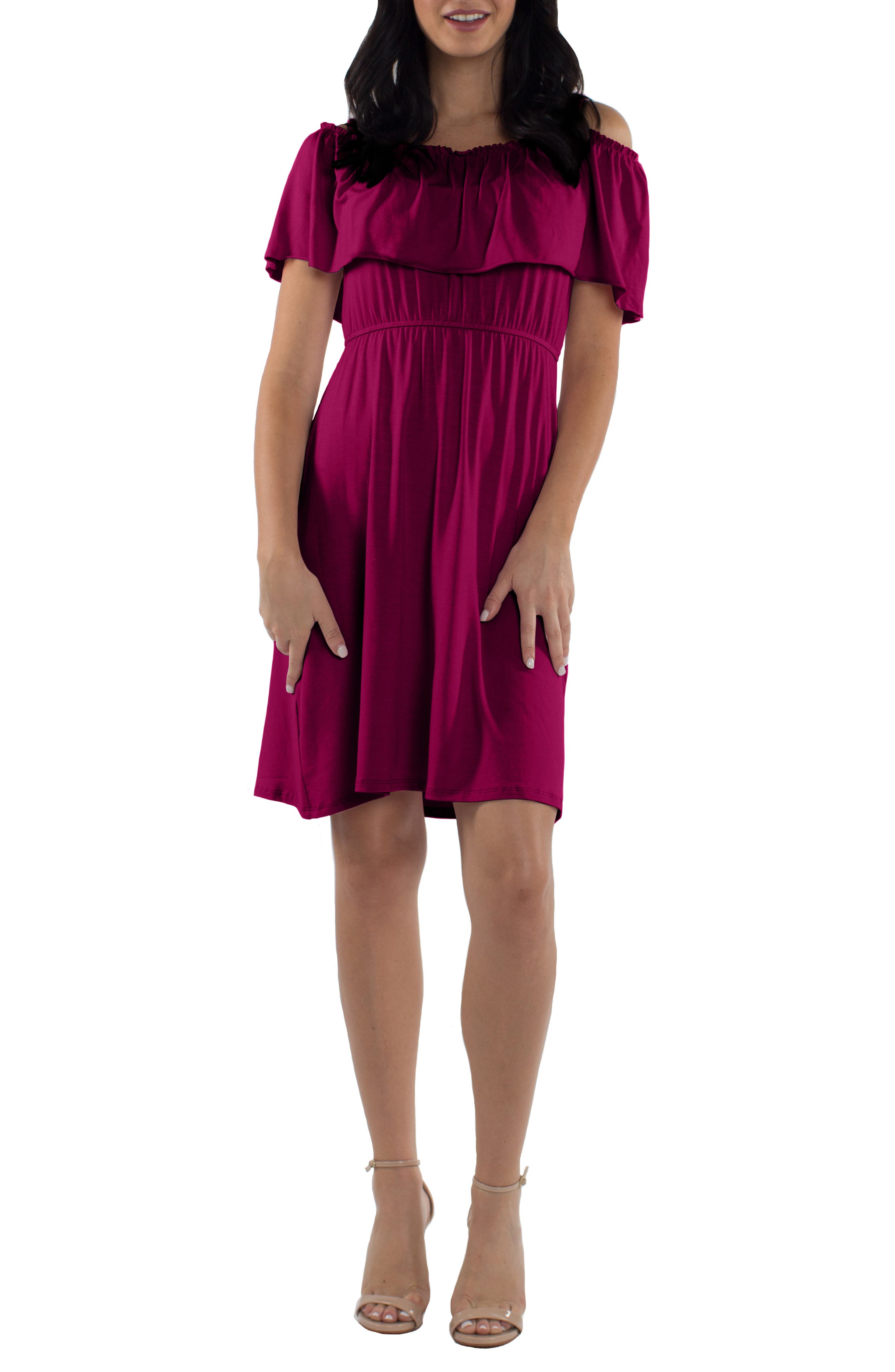 Udderly Hot Mama Reagan Maternity/nursing Dress, Pink
