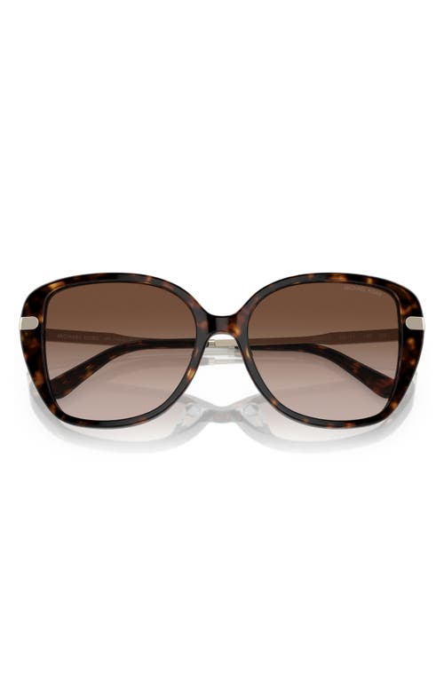 Shop Michael Kors 54mm Gradient Square Sunglasses In Dk Tort