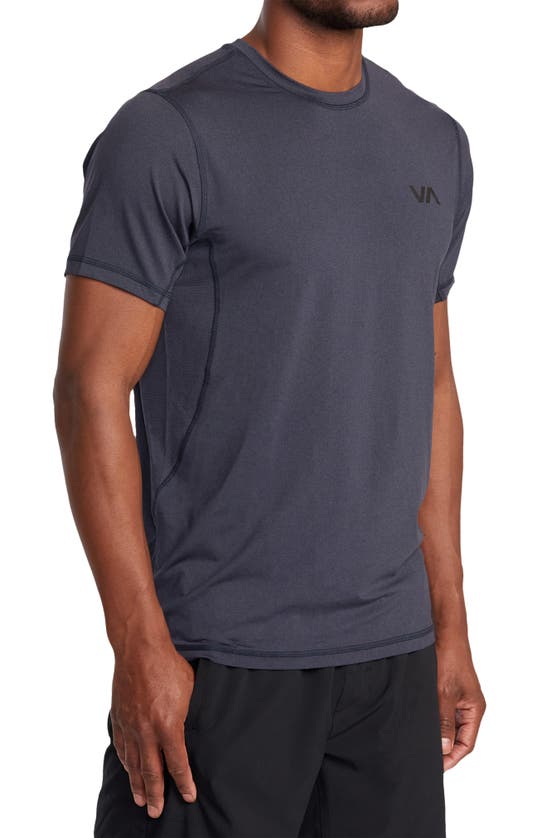 Shop Rvca Sport Vent Logo Graphic T-shirt In Navy Heather