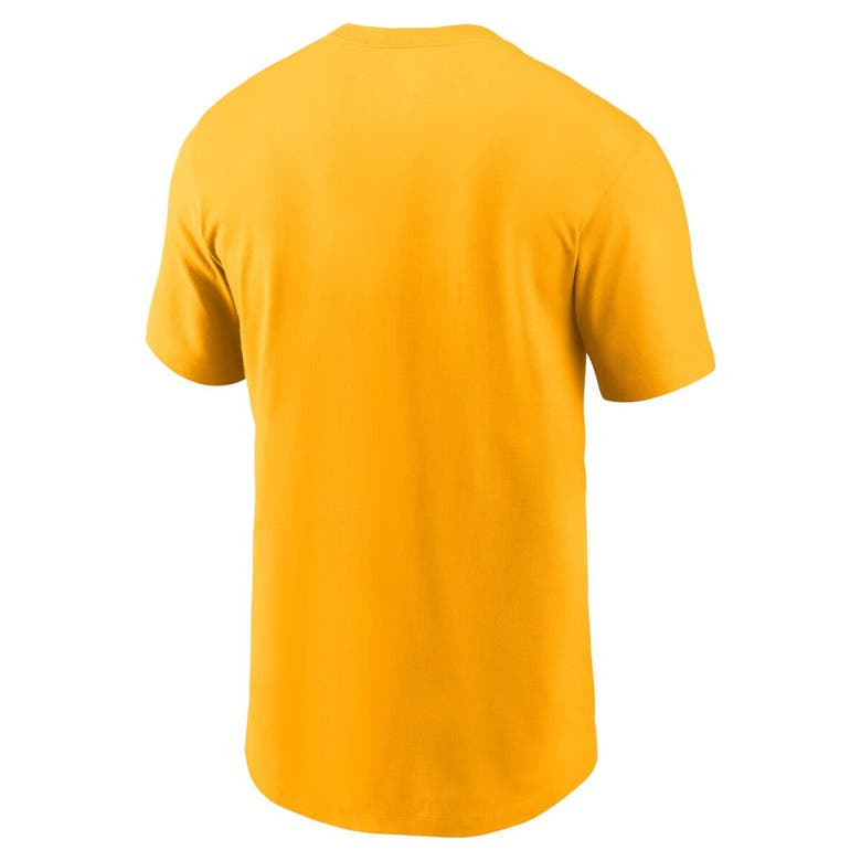 Shop Nike Gold Pittsburgh Pirates Team Swoosh Lockup T-shirt