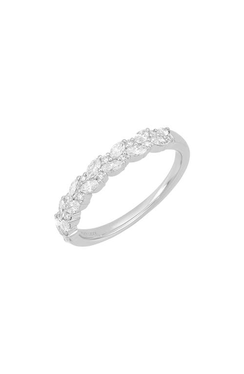 Bony Levy Getty Diamond Floral Stackable Ring 18K White Gold at Nordstrom,