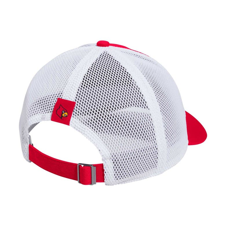 Shop Adidas Originals Adidas Red Louisville Cardinals Mascot Block Letter Slouch Trucker Adjustable Hat