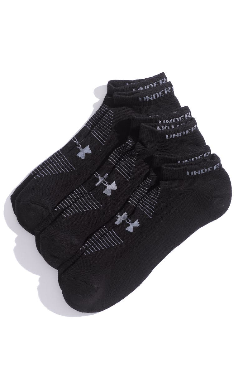 Under Armour 'Charged' HeatGear® No-Show Socks (3-Pack) (Men) | Nordstrom