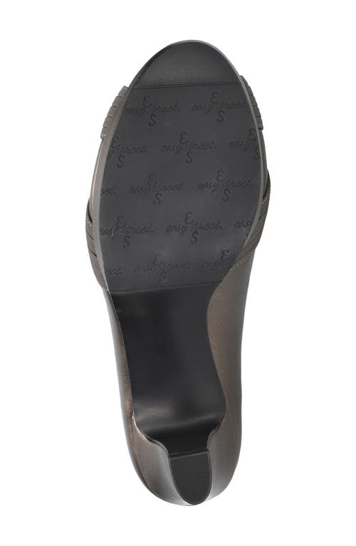 Shop Easy Street Lavish Peep Toe Pump In Pewter